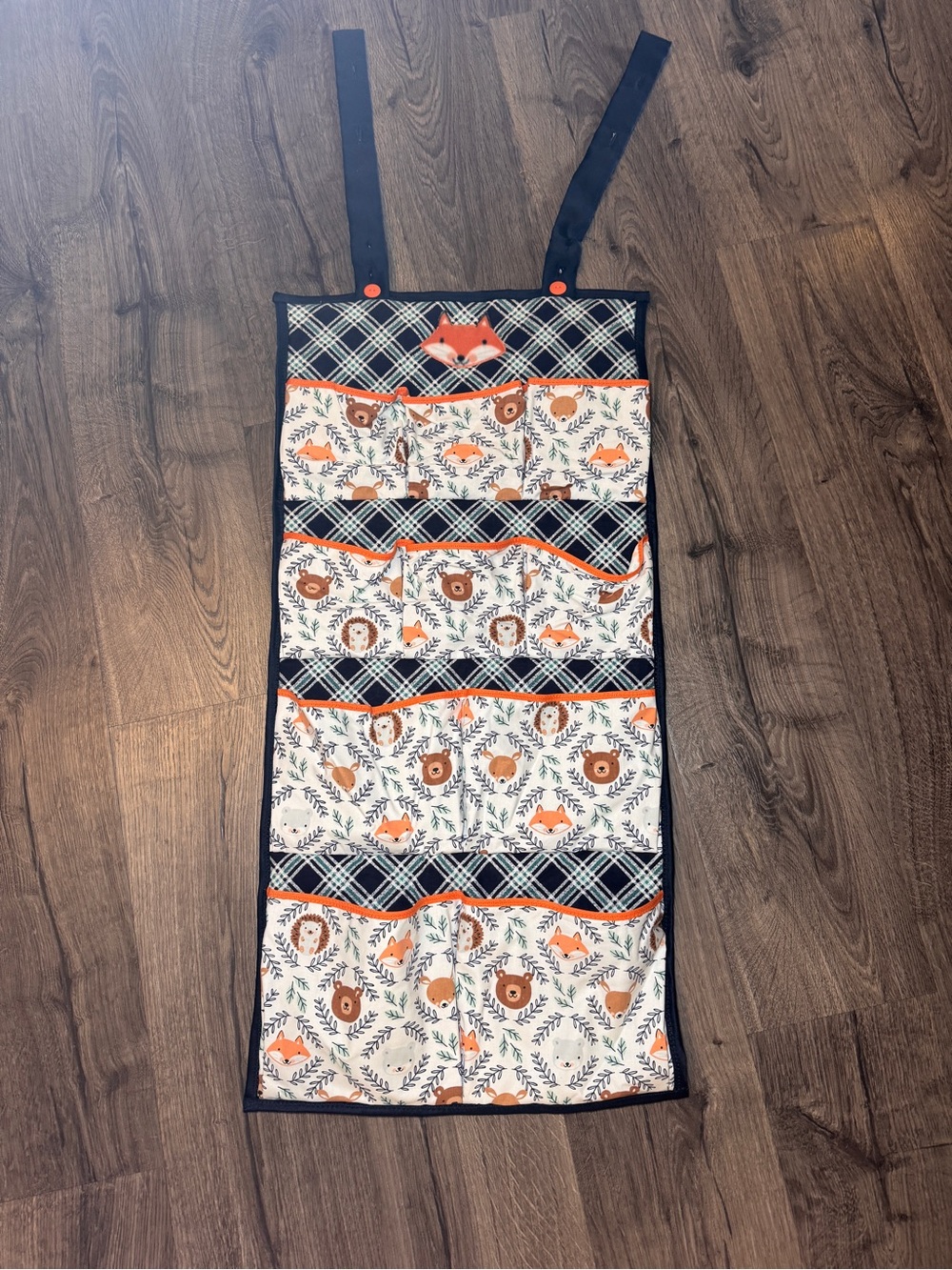 Woodland Animal Hanging Organizer - Orange & Navy